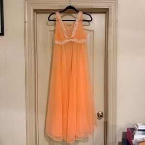 Sears Orange Dress with Lace Detail